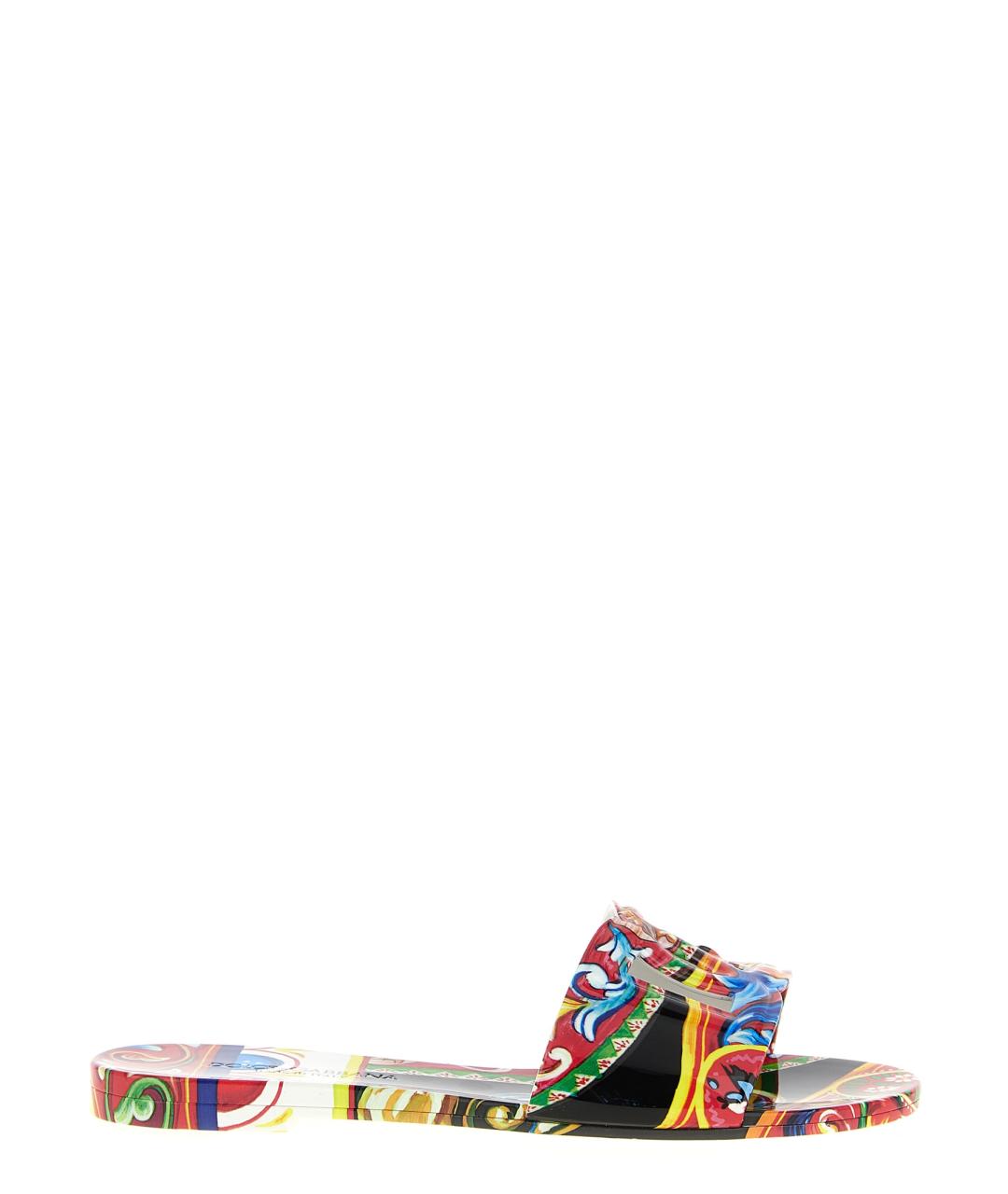 DOLCE&GABBANA Мульти резиновые шлепанцы, фото 1