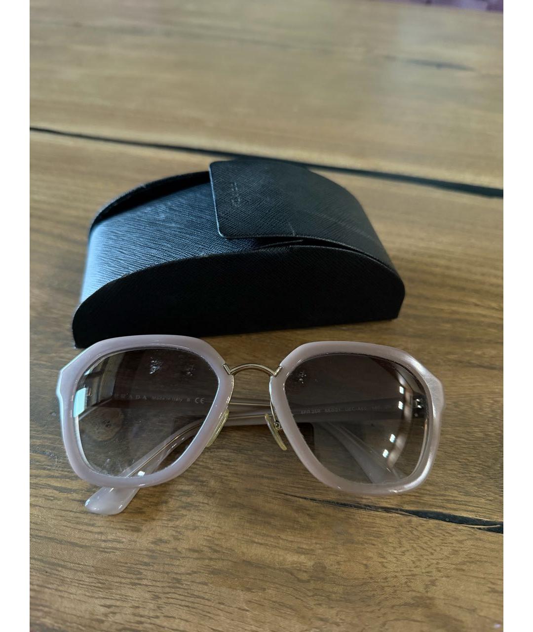 PRADA Коралловые пластиковые солнцезащитные очки, фото 3