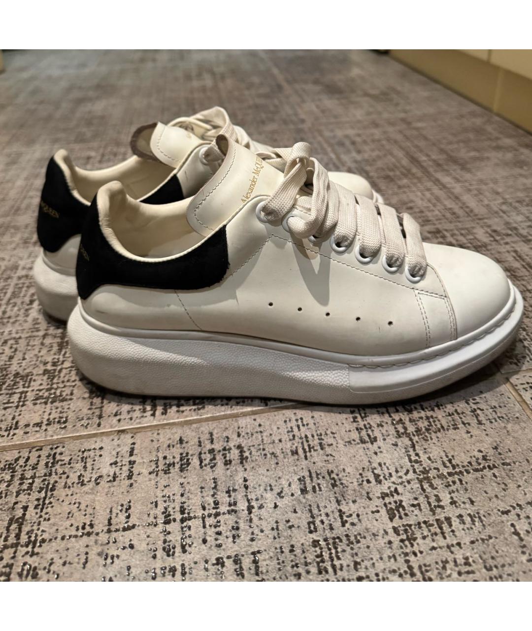ALEXANDER MCQUEEN Белые кожаные кеды, фото 5