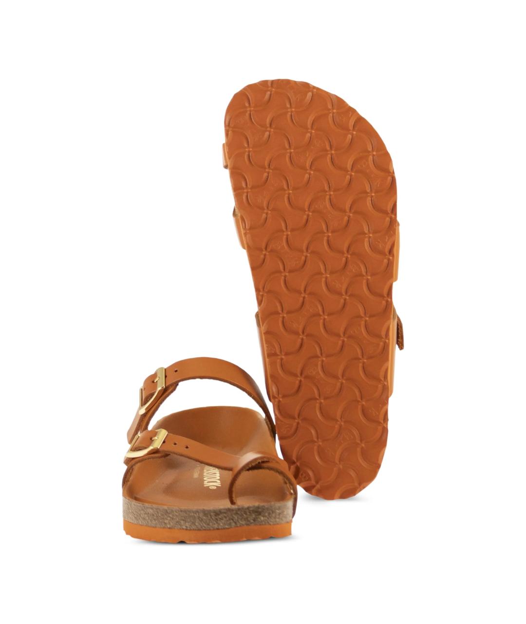 BIRKENSTOCK Коричневые кожаные сандалии, фото 5