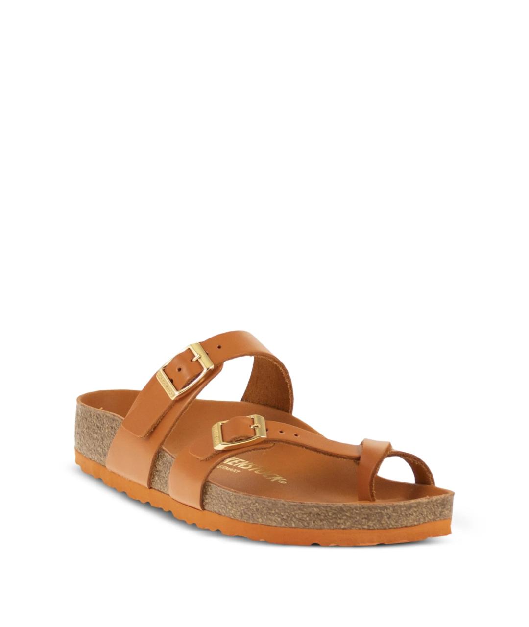 BIRKENSTOCK Коричневые кожаные сандалии, фото 2