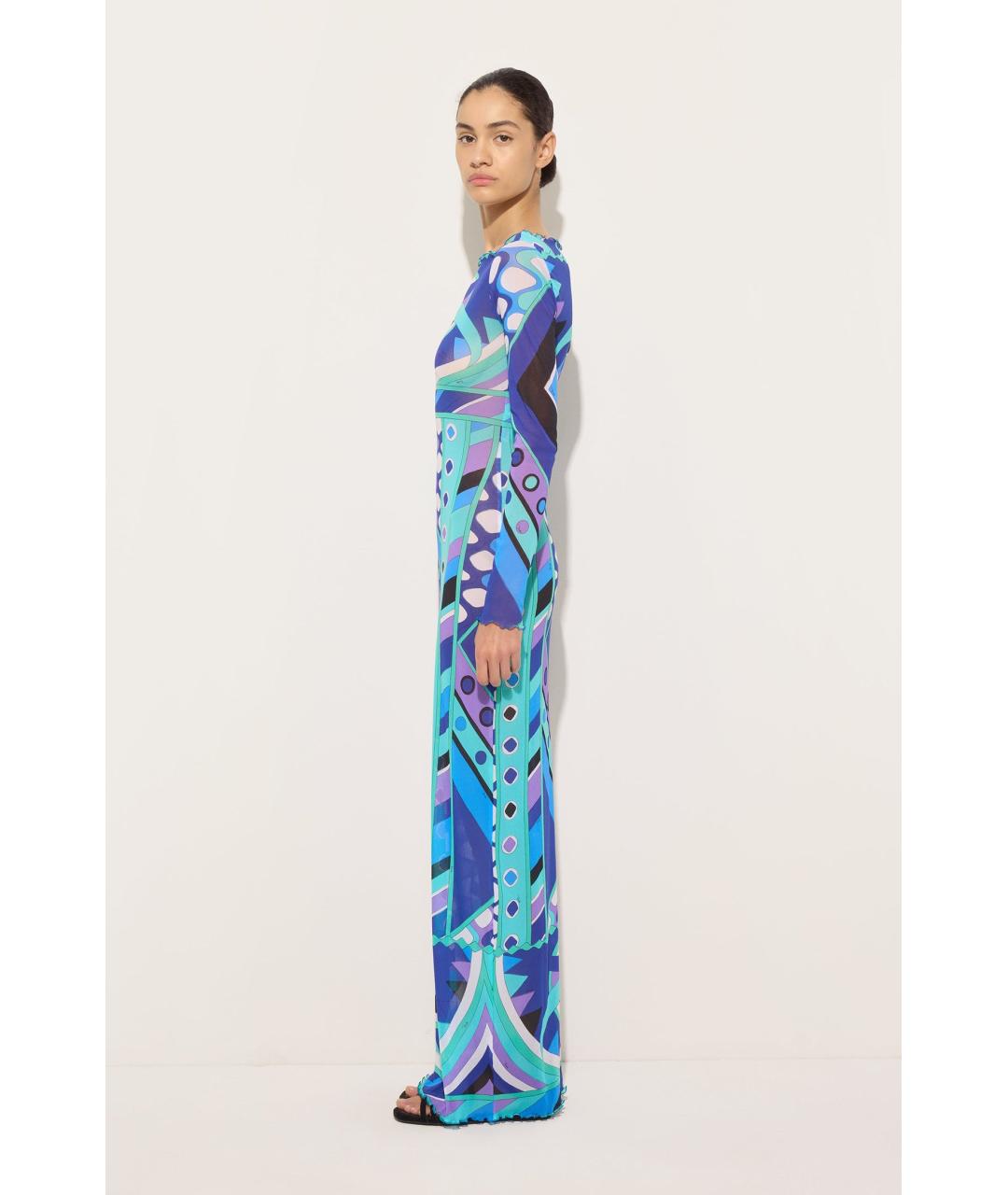 EMILIO PUCCI Синее повседневное платье, фото 3