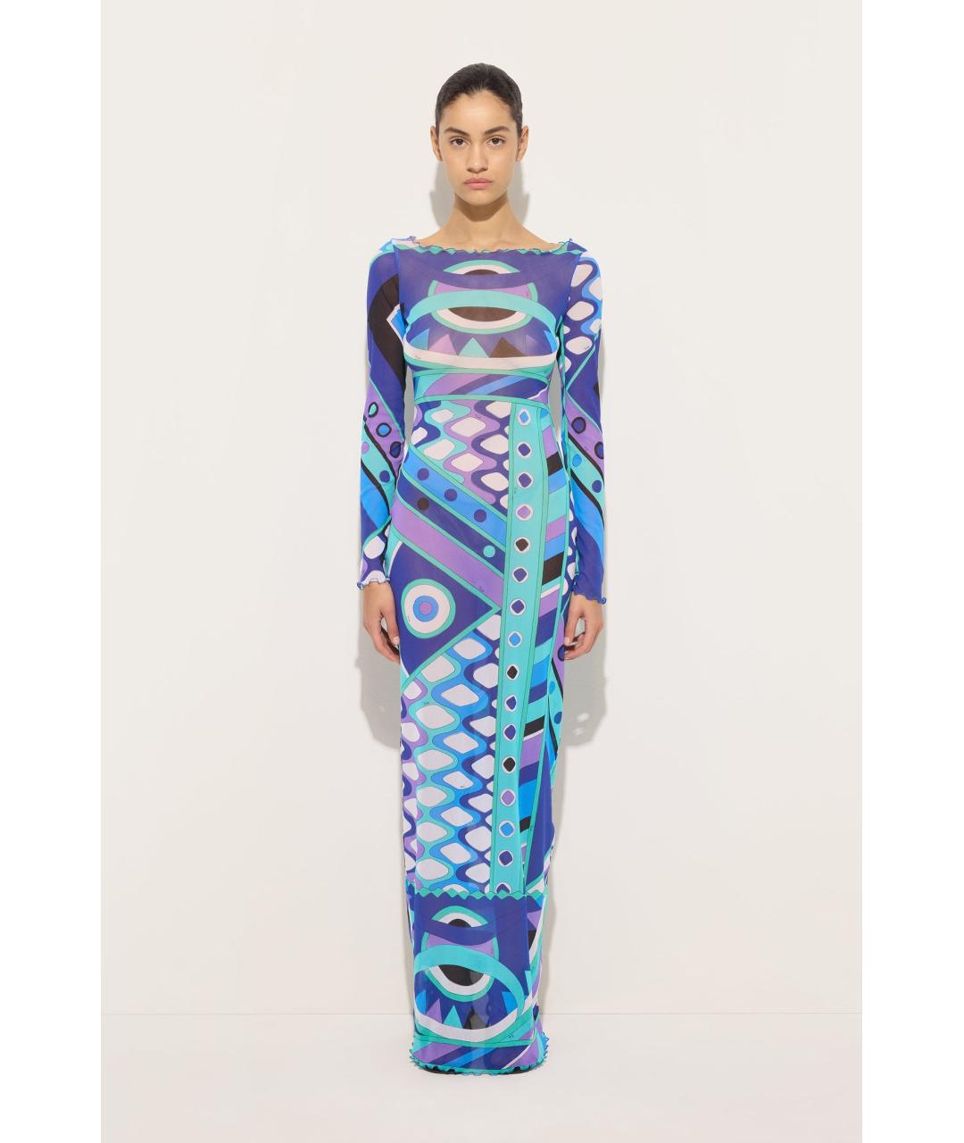 EMILIO PUCCI Синее повседневное платье, фото 2