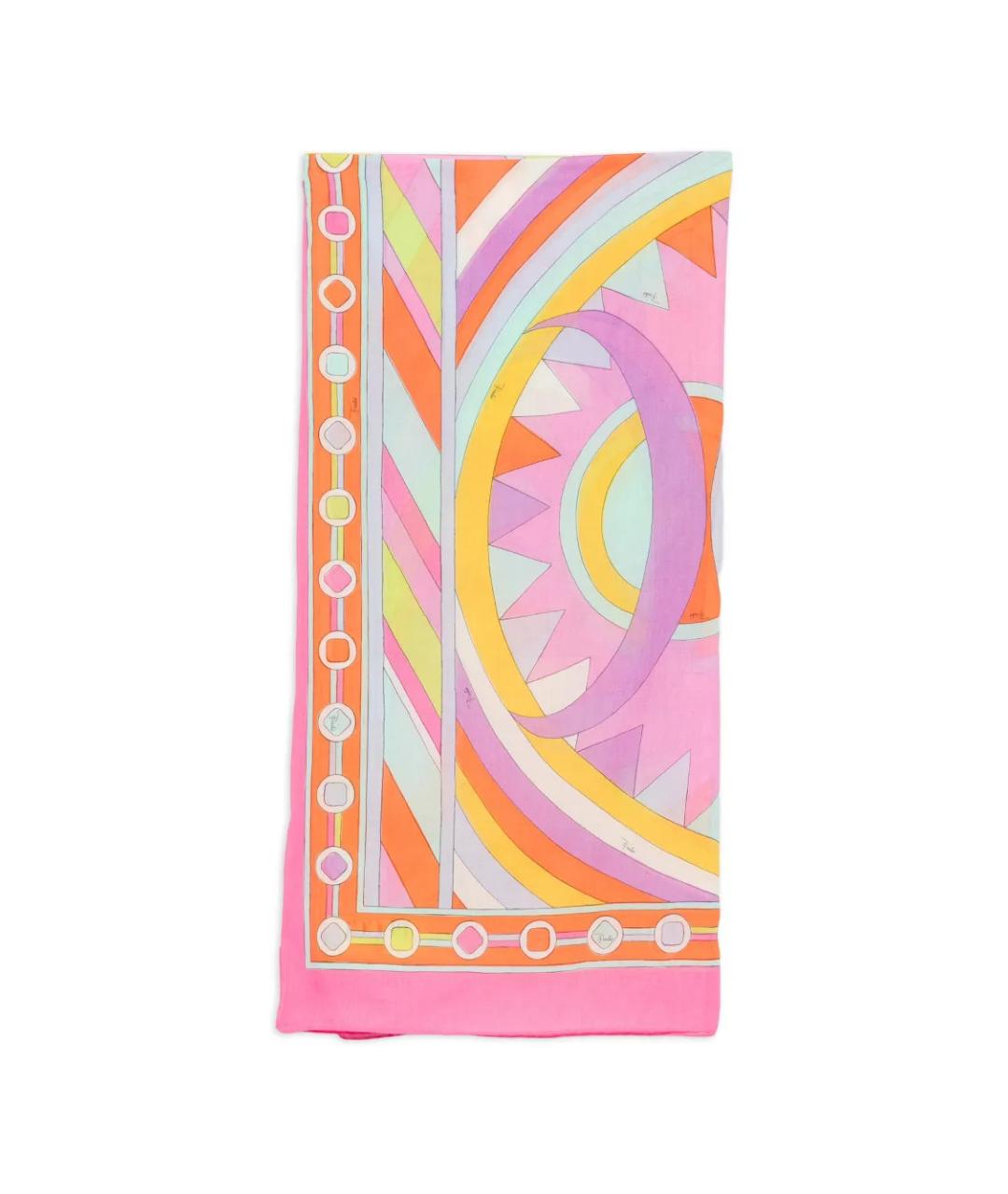 EMILIO PUCCI Розовое хлопковое парео, фото 2