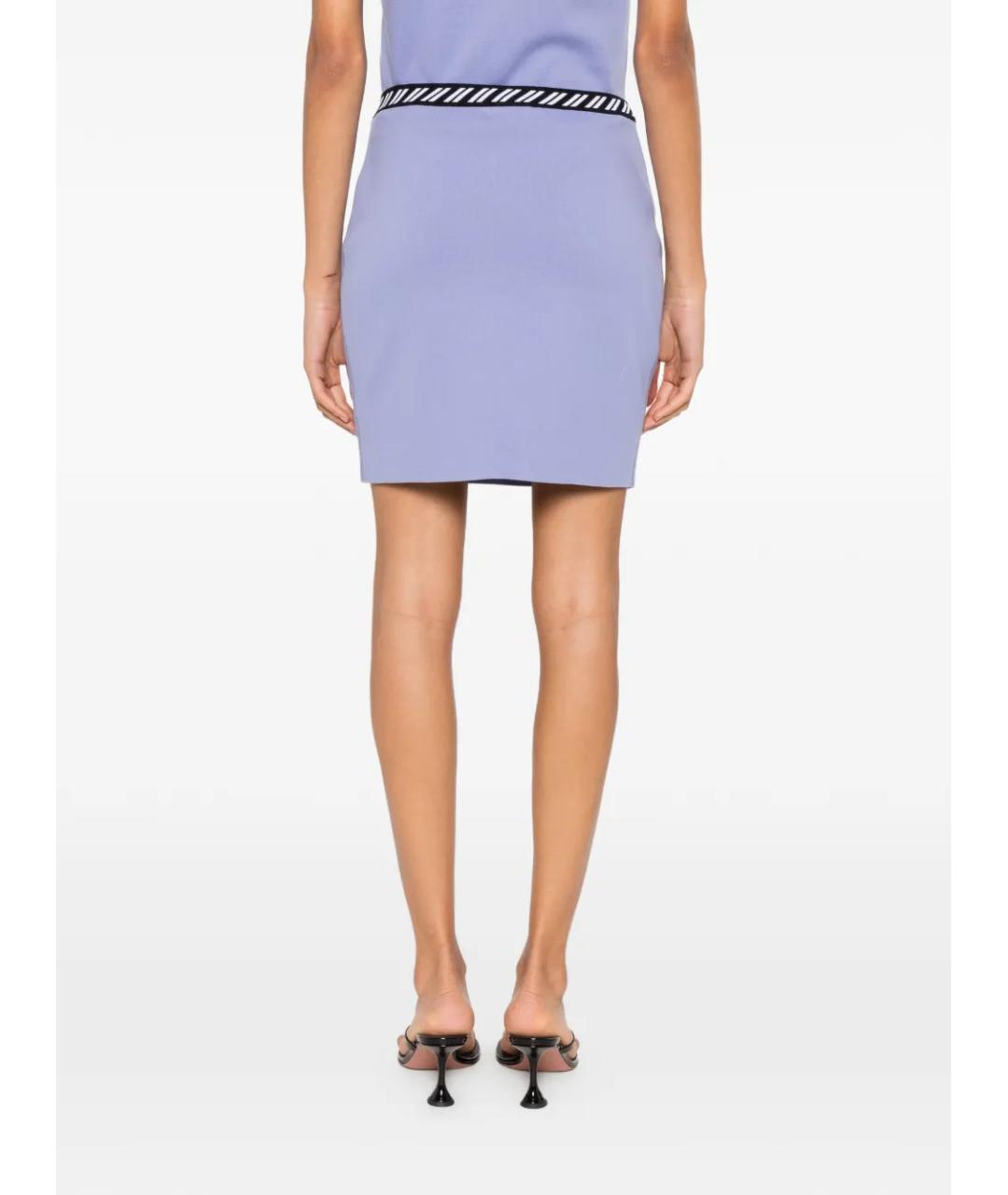VERSACE Фиолетовая юбка мини, фото 4