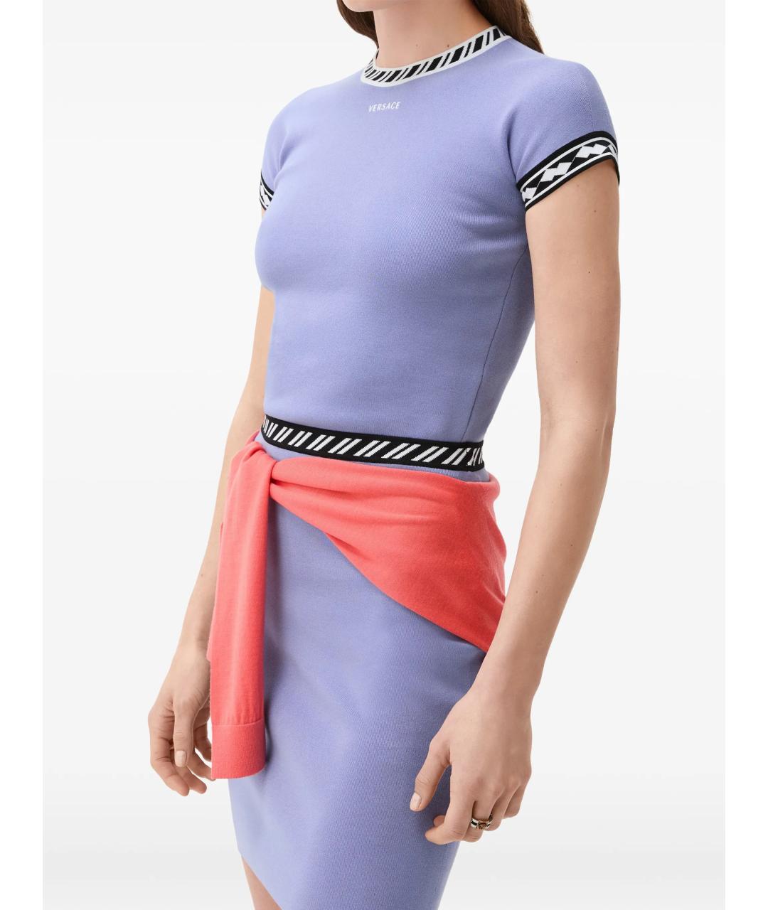 VERSACE Фиолетовая футболка, фото 2