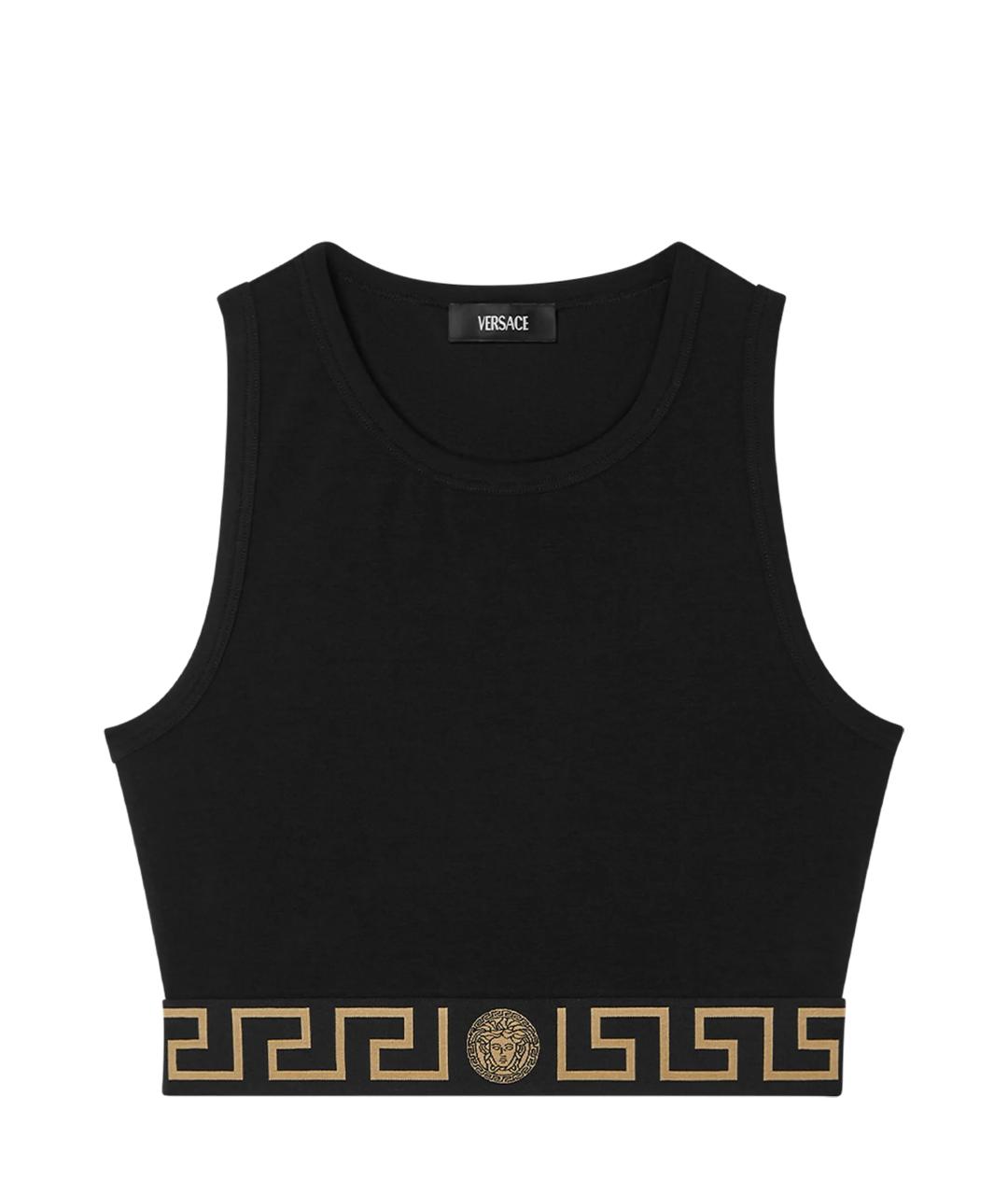 VERSACE Черная хлопковая майка, фото 1