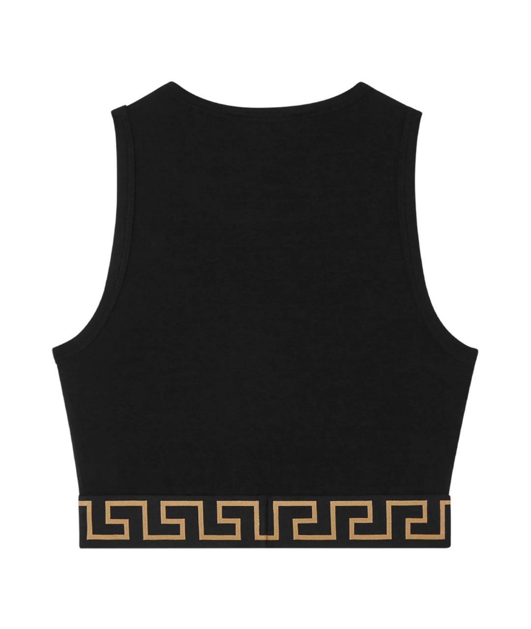 VERSACE Черная хлопковая майка, фото 2