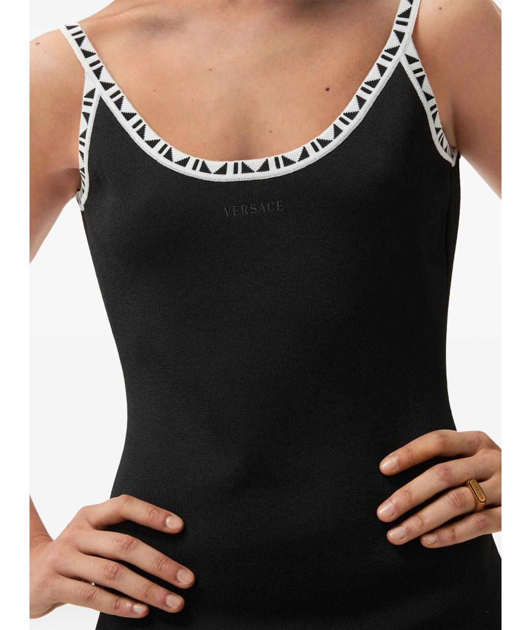 VERSACE Черное повседневное платье, фото 4