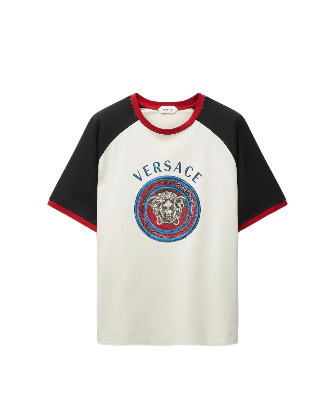 VERSACE Белая хлопковая футболка, фото 1