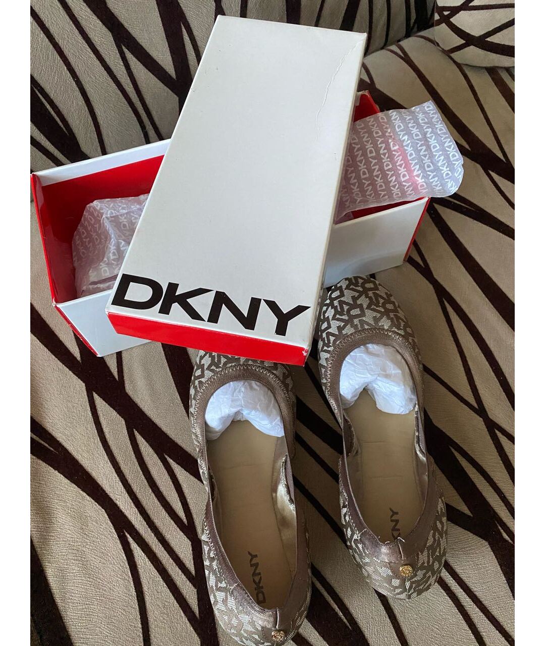 DKNY Коричневые балетки, фото 5