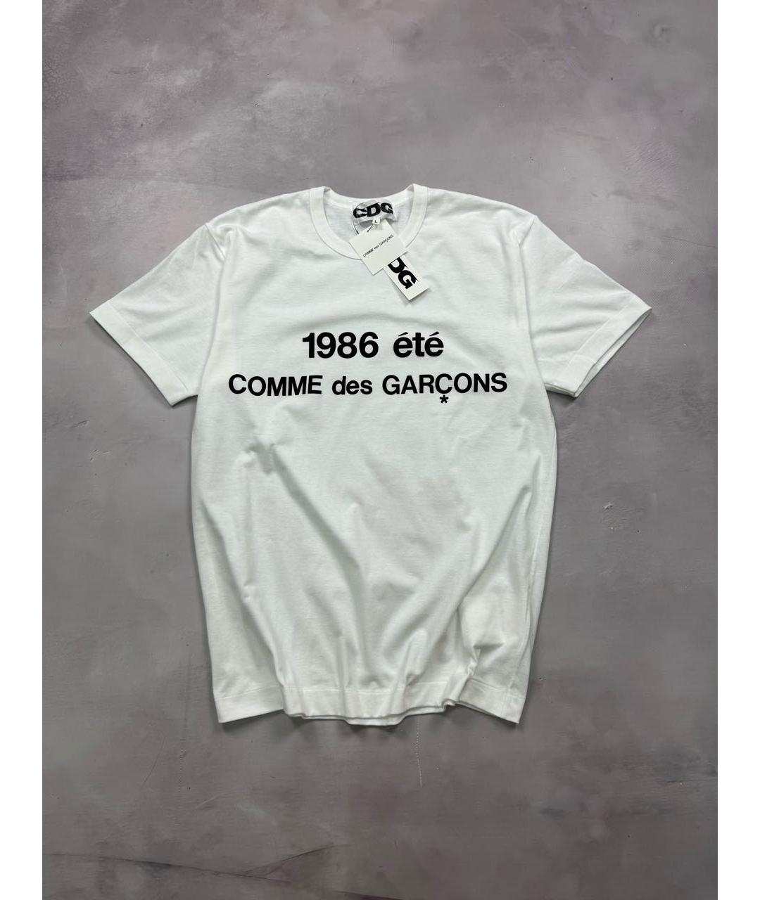 COMME DES GARÇONS Белая хлопковая футболка, фото 9