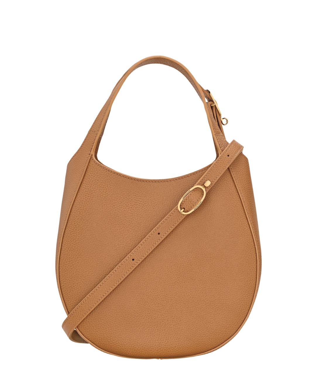 LONGCHAMP Коричневая кожаная сумка тоут, фото 2
