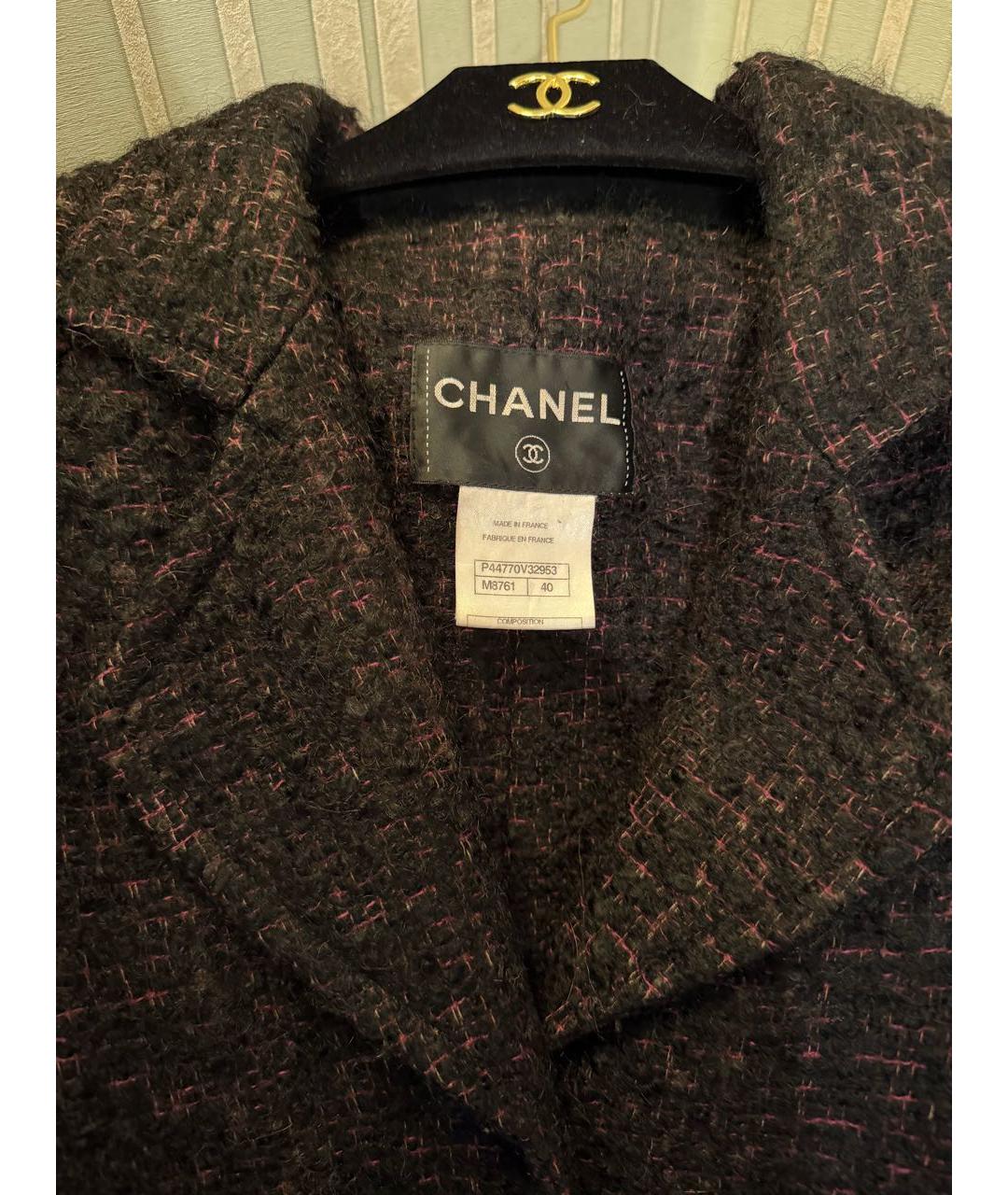 CHANEL Коричневое шерстяное пальто, фото 3