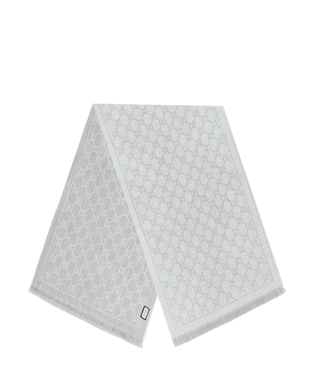GUCCI Серый шарф, фото 1