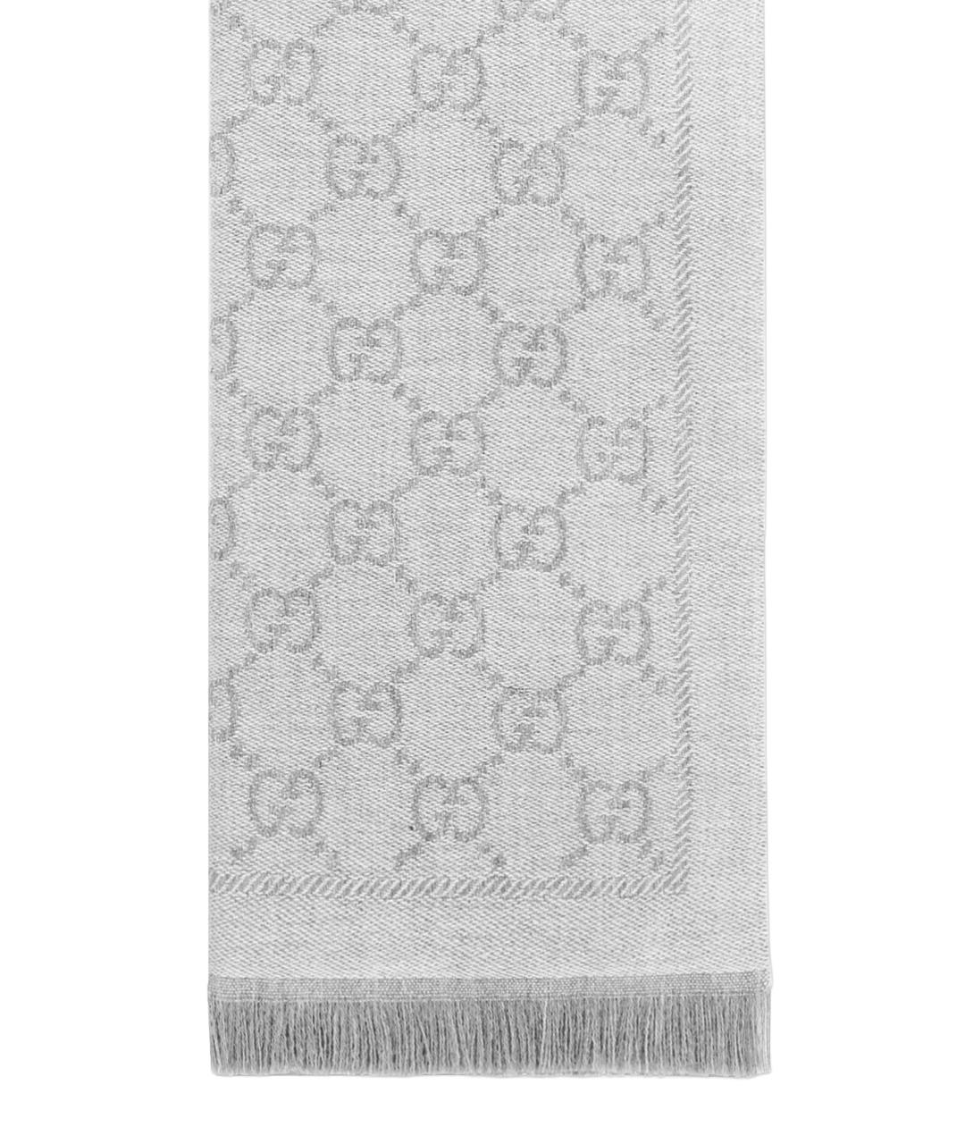 GUCCI Серый шарф, фото 2