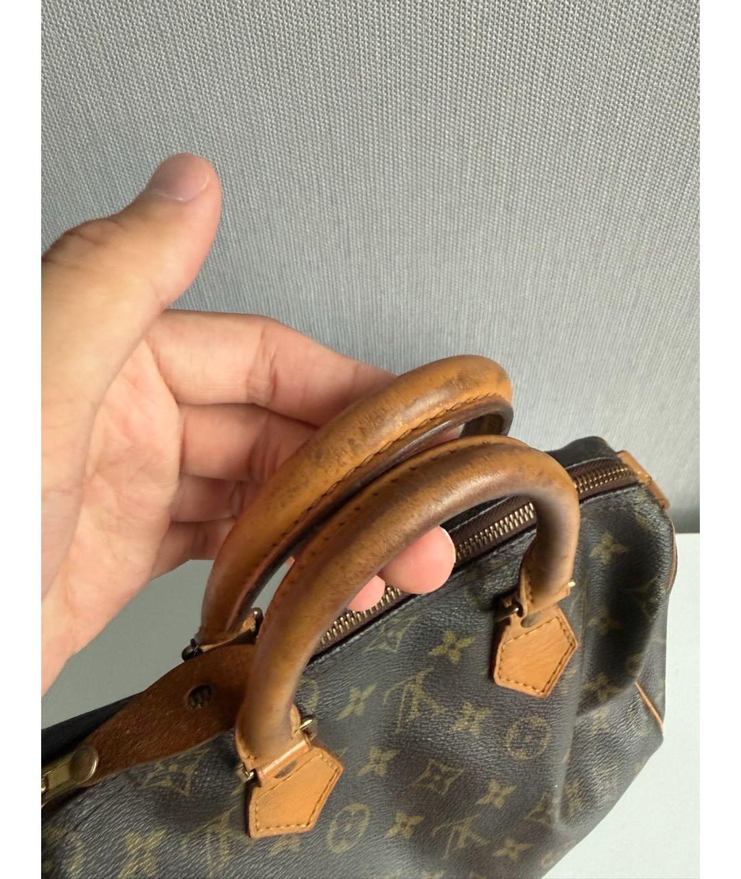 LOUIS VUITTON Коричневая сумка с короткими ручками, фото 7