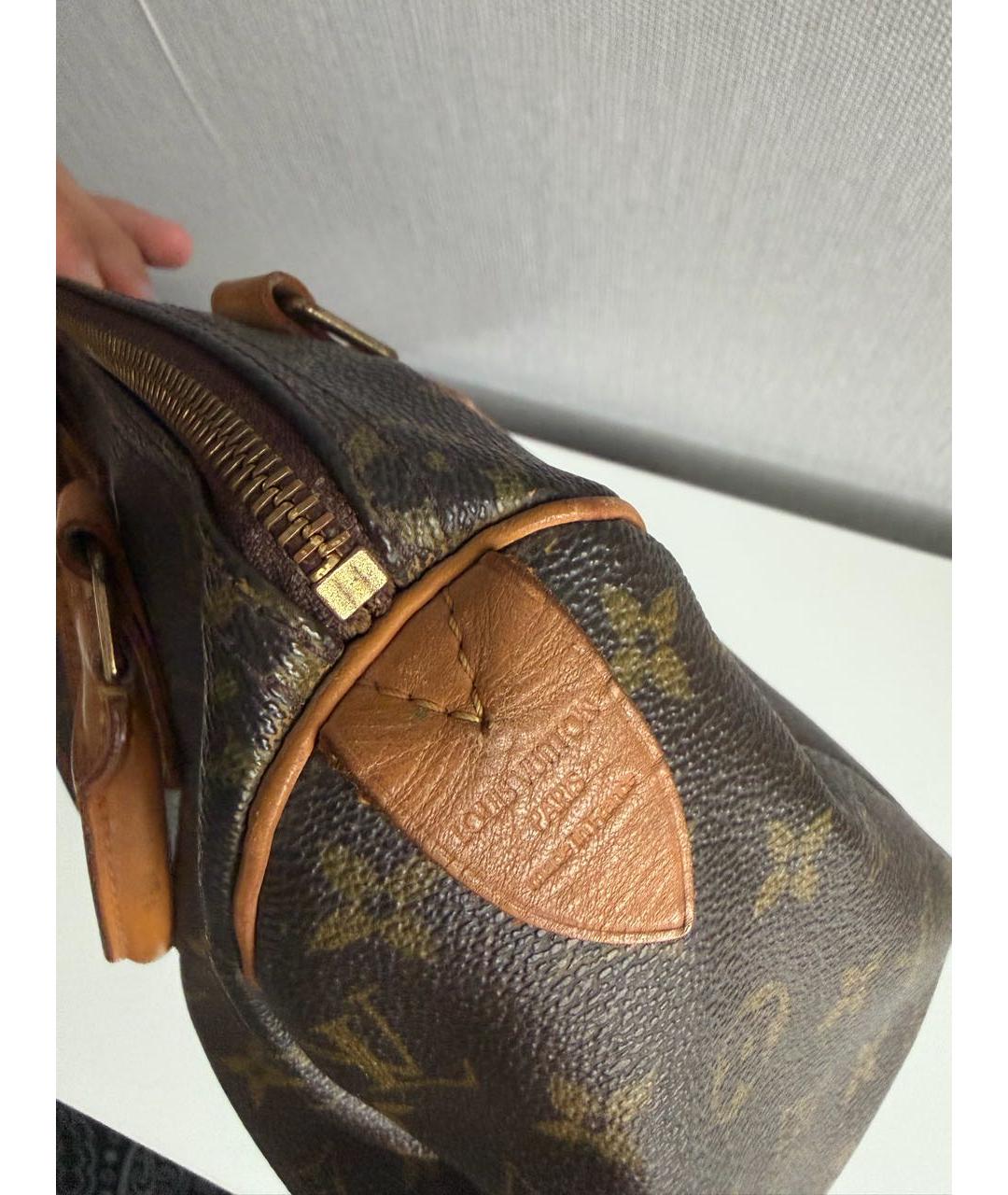 LOUIS VUITTON Коричневая сумка с короткими ручками, фото 6