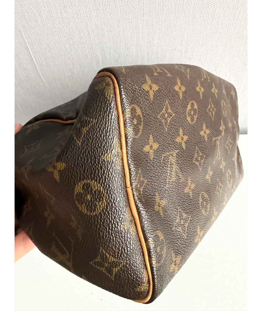 LOUIS VUITTON Коричневая сумка с короткими ручками, фото 5