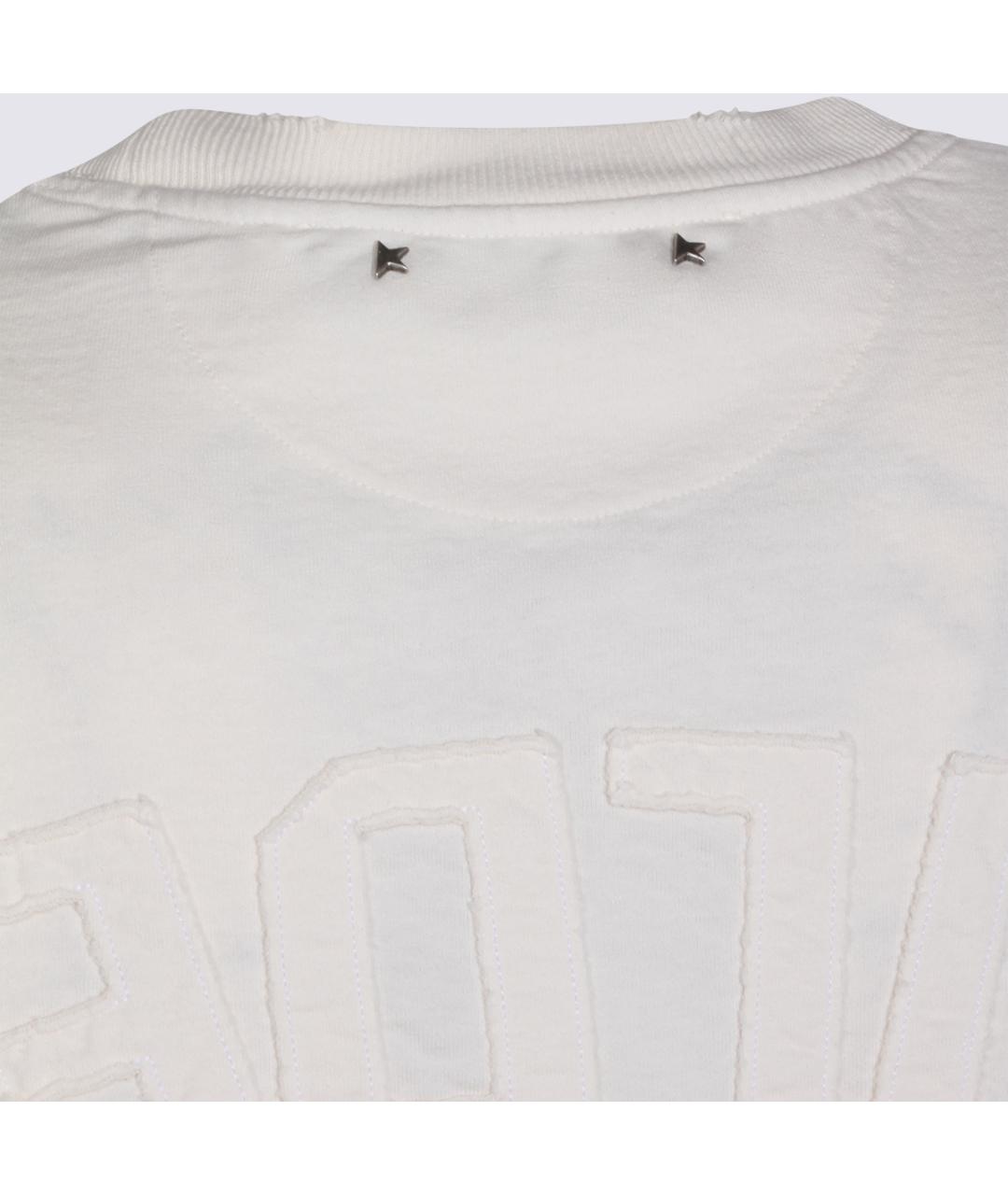 GOLDEN GOOSE DELUXE BRAND Белая хлопковая футболка, фото 4