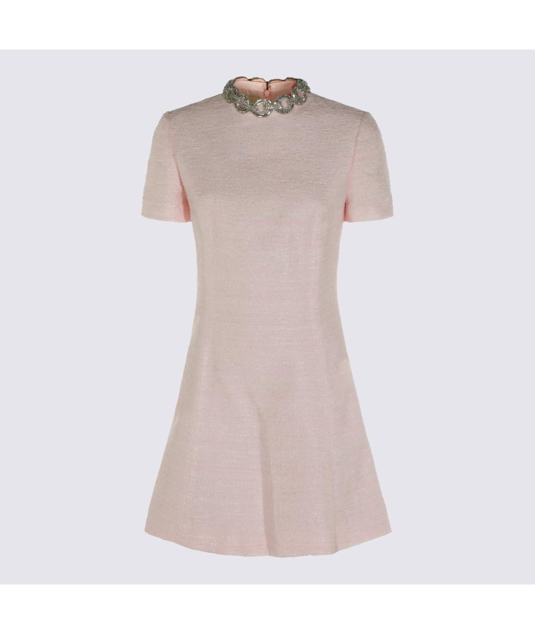 VALENTINO Розовое хлопковое коктейльное платье, фото 5