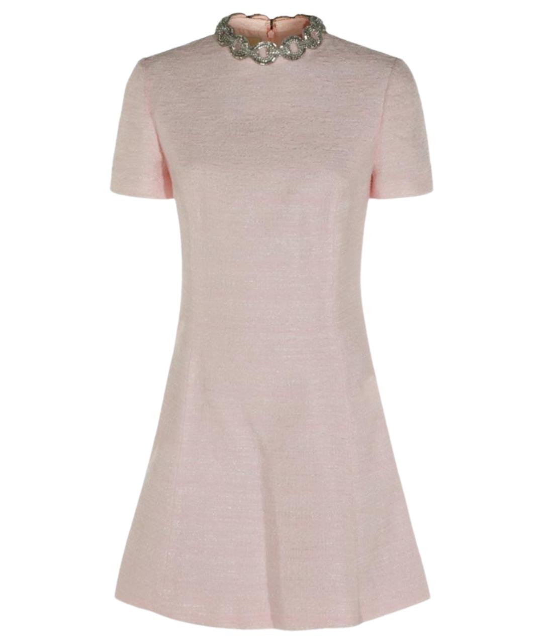 VALENTINO Розовое хлопковое коктейльное платье, фото 1