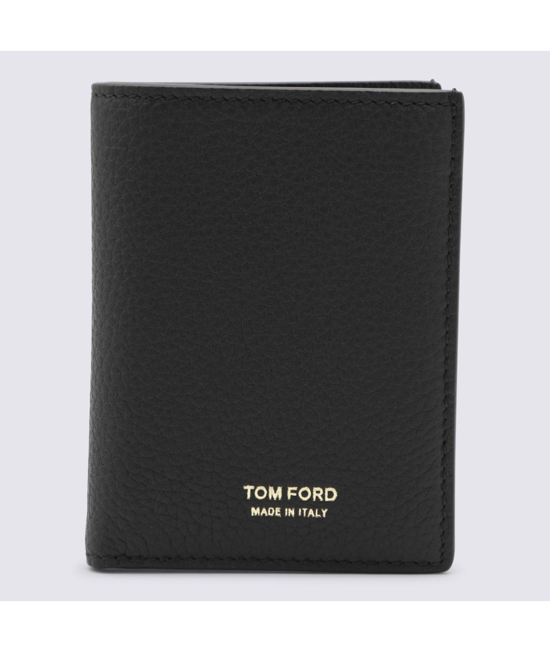 TOM FORD Черный кожаный кошелек, фото 1
