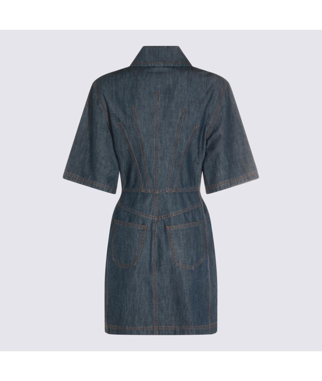 FENDI Синее повседневное платье, фото 2