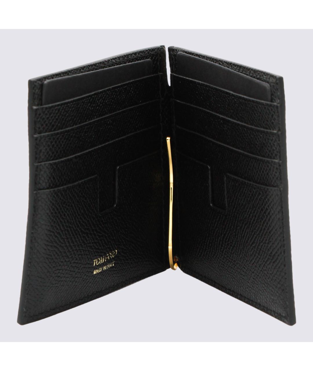 TOM FORD Черный кожаный кошелек, фото 2