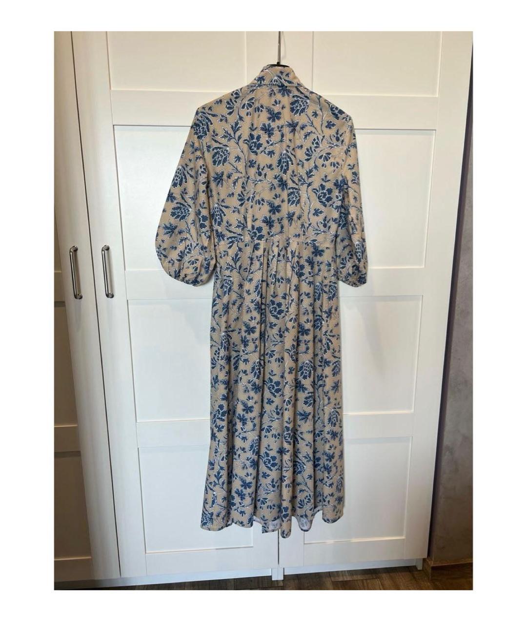 WEEKEND MAX MARA Бежевое хлопковое повседневное платье, фото 2
