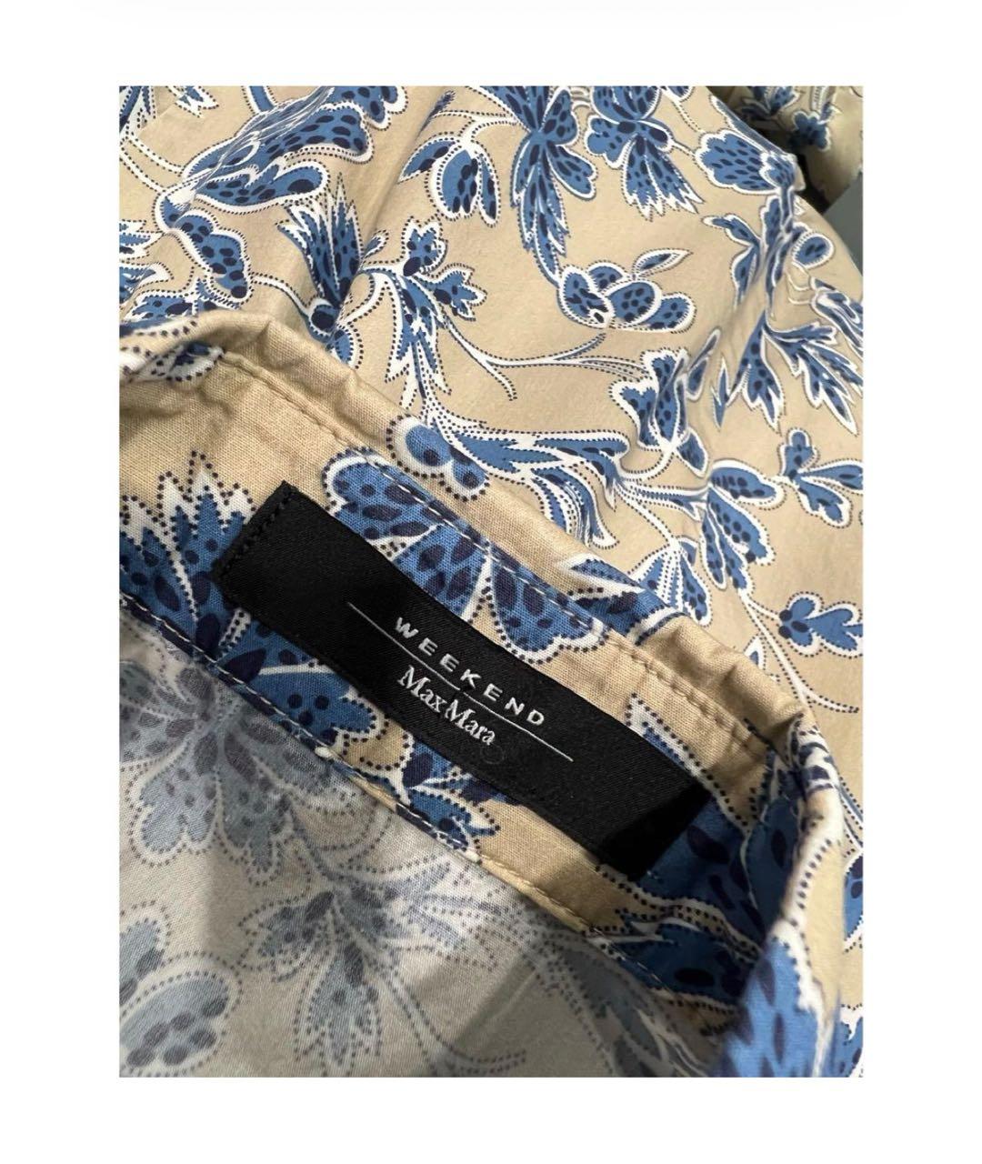 WEEKEND MAX MARA Бежевое хлопковое повседневное платье, фото 3