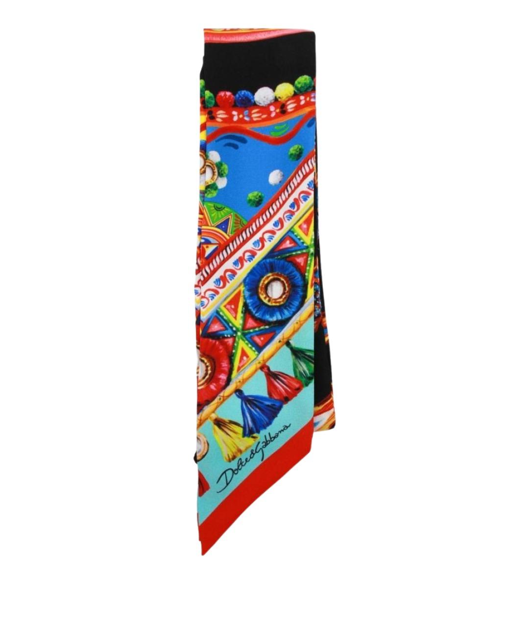DOLCE&GABBANA Мульти шелковый шарф, фото 1