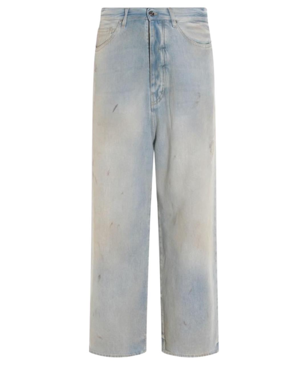 AMIRI Голубые хлопковые прямые джинсы, фото 1