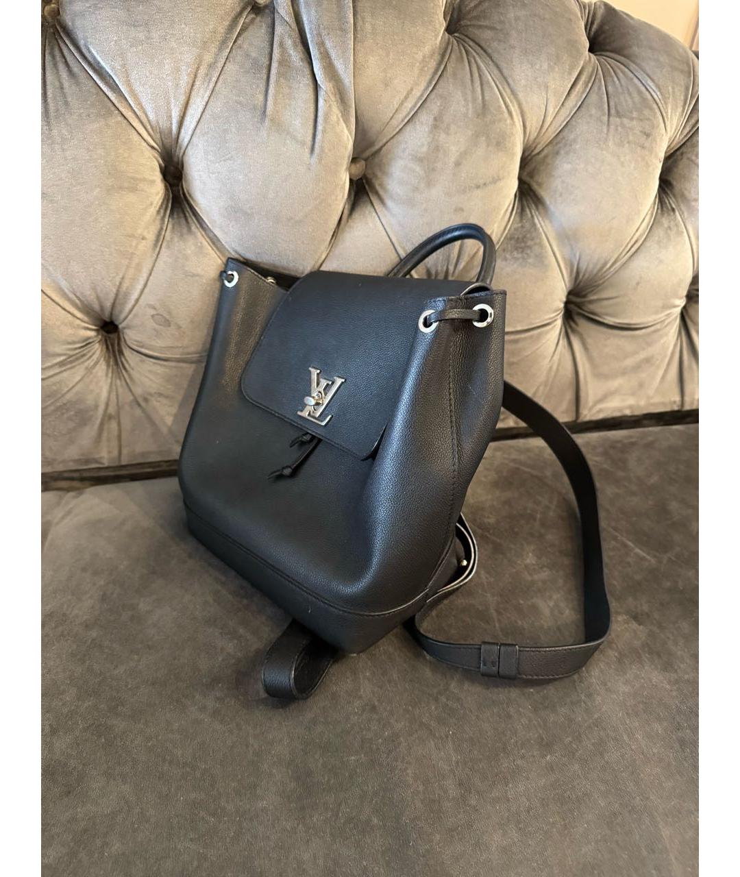 LOUIS VUITTON Черный кожаный рюкзак, фото 2