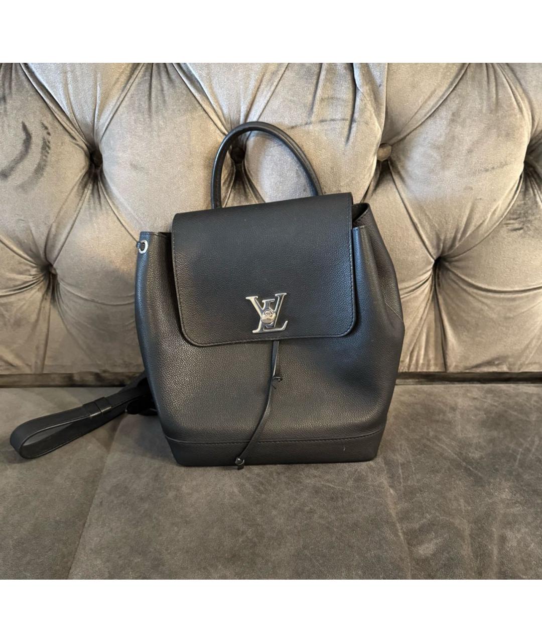 LOUIS VUITTON Черный кожаный рюкзак, фото 9