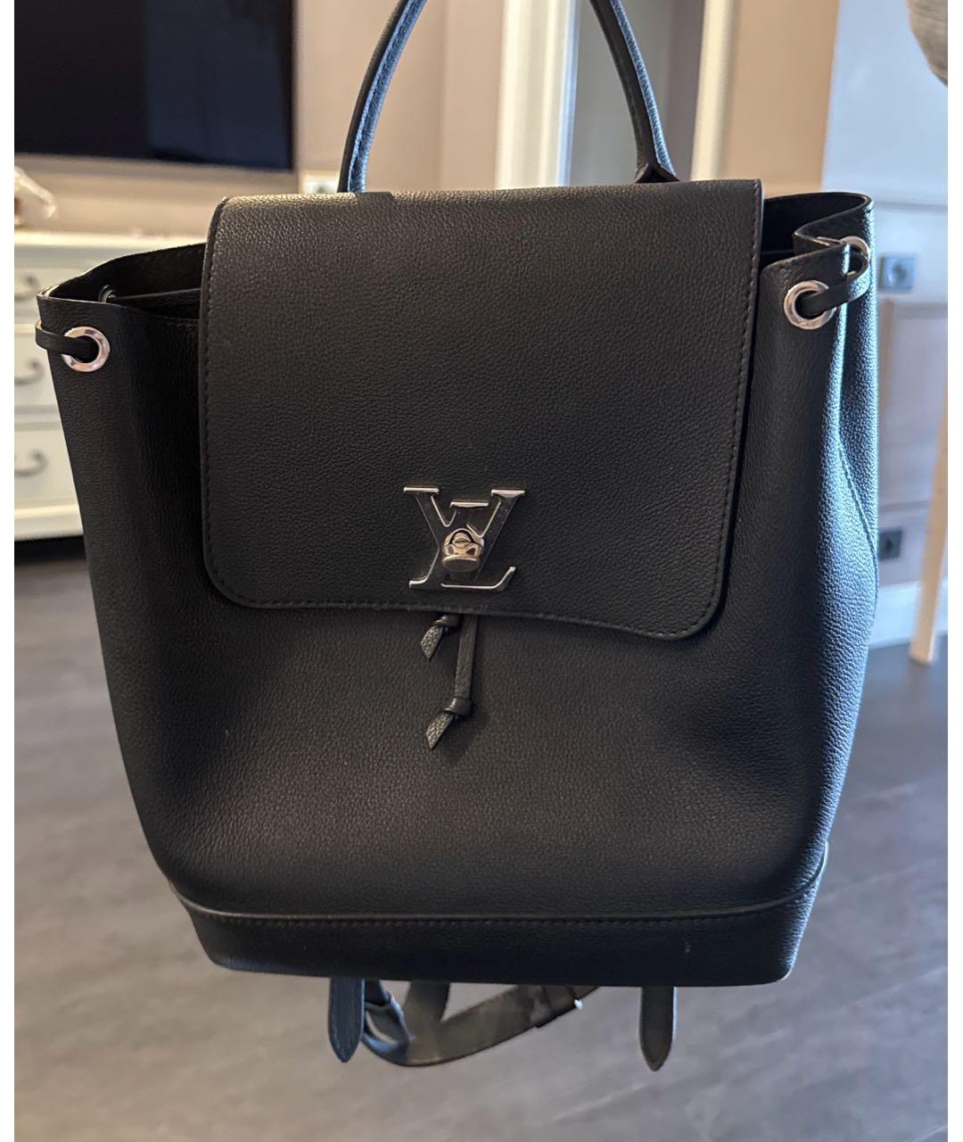 LOUIS VUITTON Черный кожаный рюкзак, фото 5
