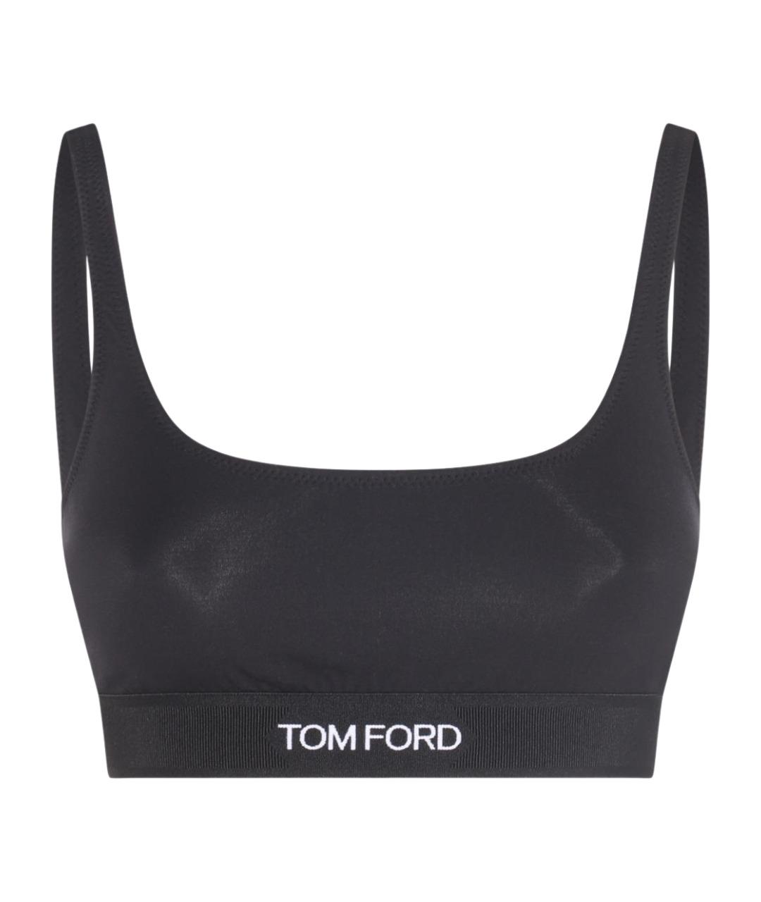 TOM FORD Черная вискозная майка, фото 1
