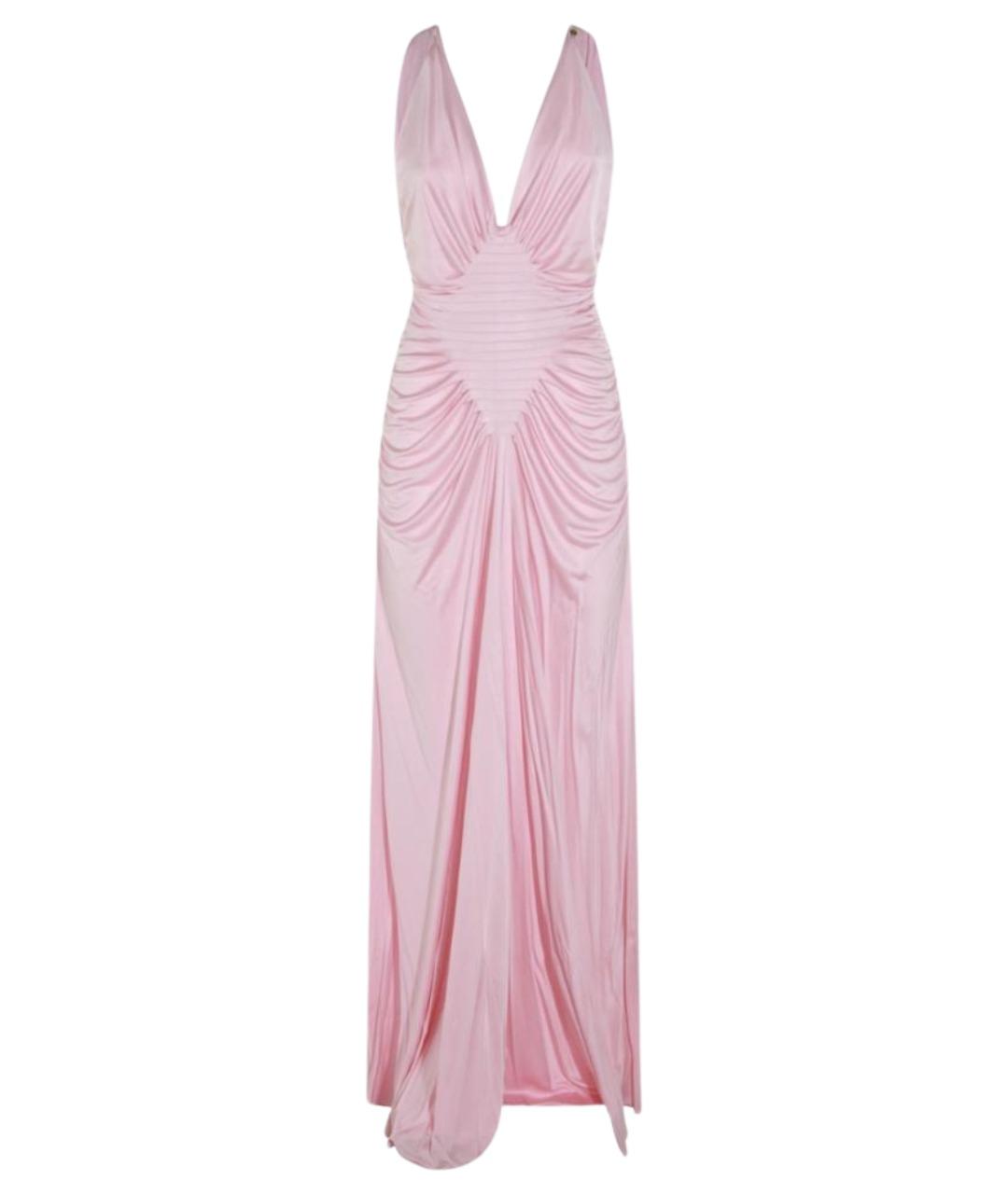 VERSACE Розовое вискозное коктейльное платье, фото 1