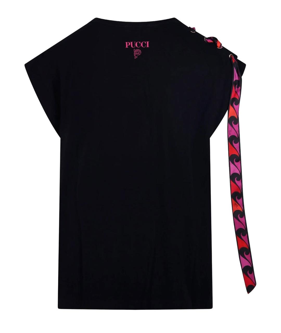 PUCCI Черная вискозная футболка, фото 2