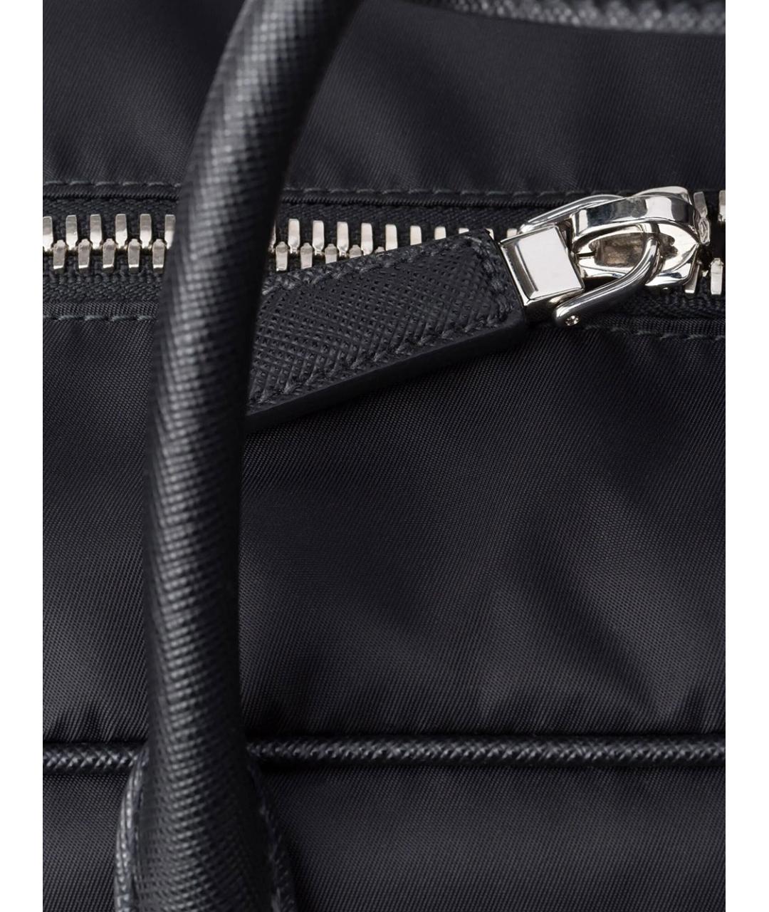 PRADA Черная тканевая сумка тоут, фото 7