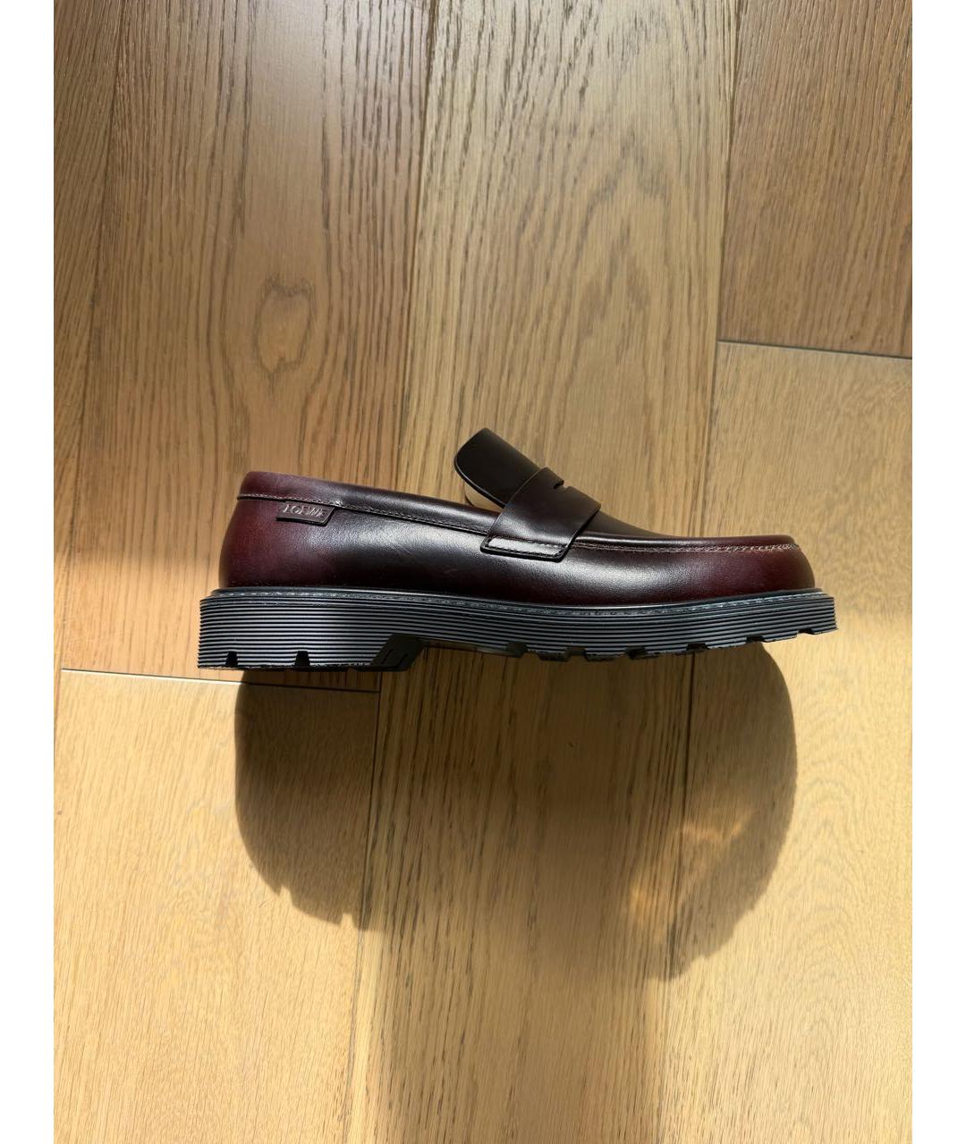 LOEWE Коричневые кожаные лоферы, фото 8