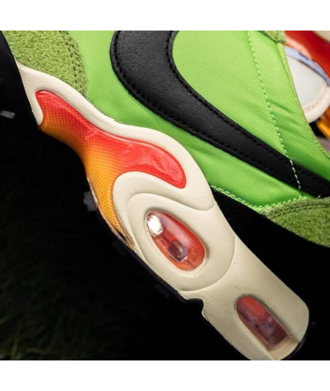 NIKE Зеленые текстильные низкие кроссовки / кеды, фото 8