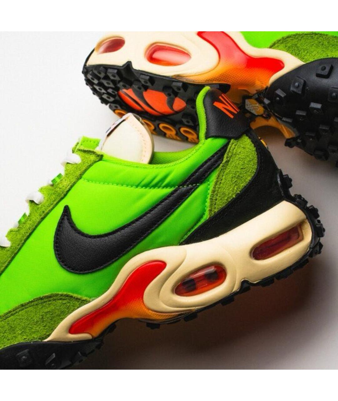NIKE Зеленые текстильные низкие кроссовки / кеды, фото 6