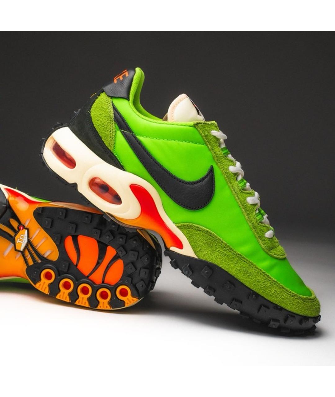 NIKE Зеленые текстильные низкие кроссовки / кеды, фото 5