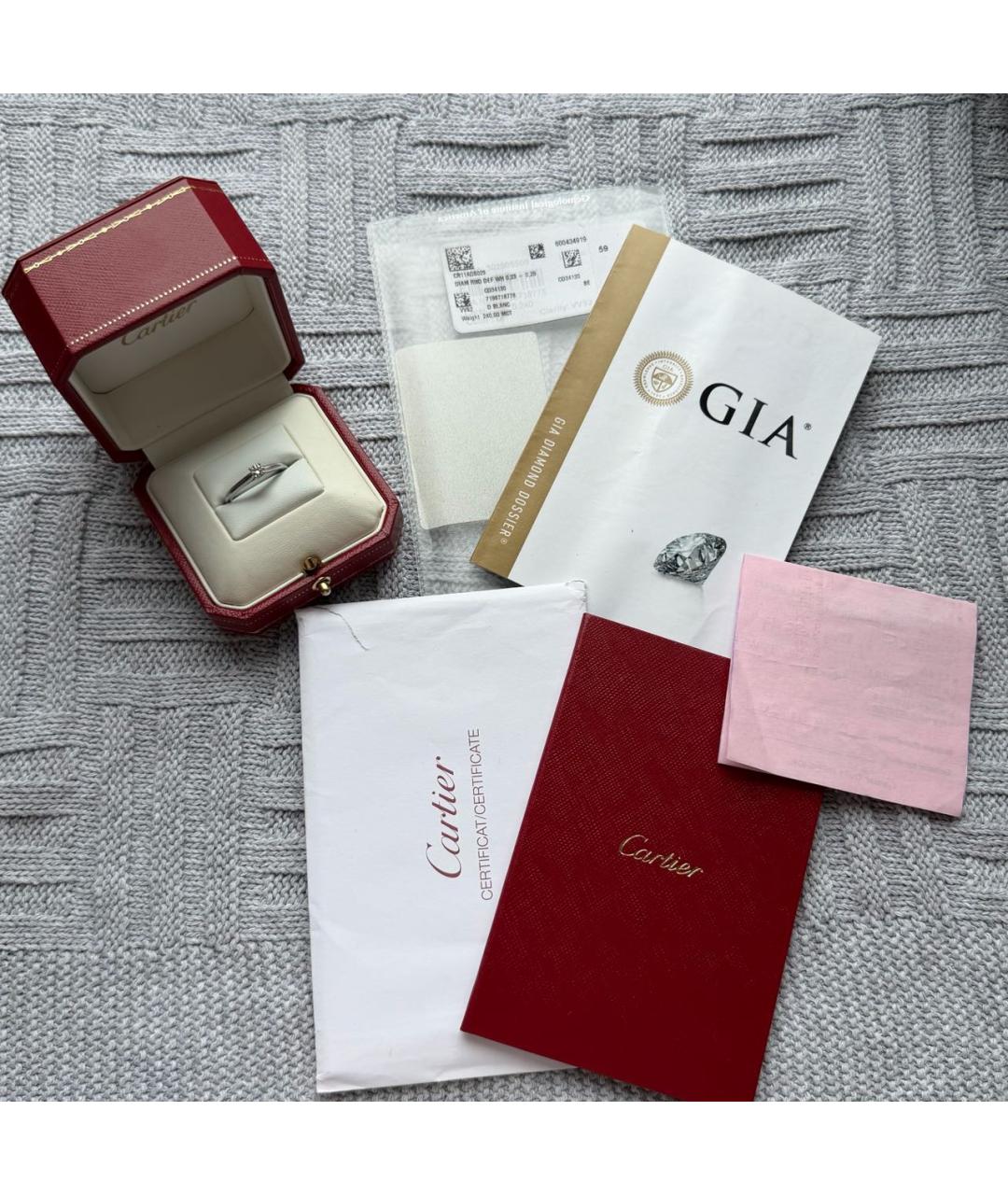 CARTIER Серебряное платиновое кольцо, фото 2