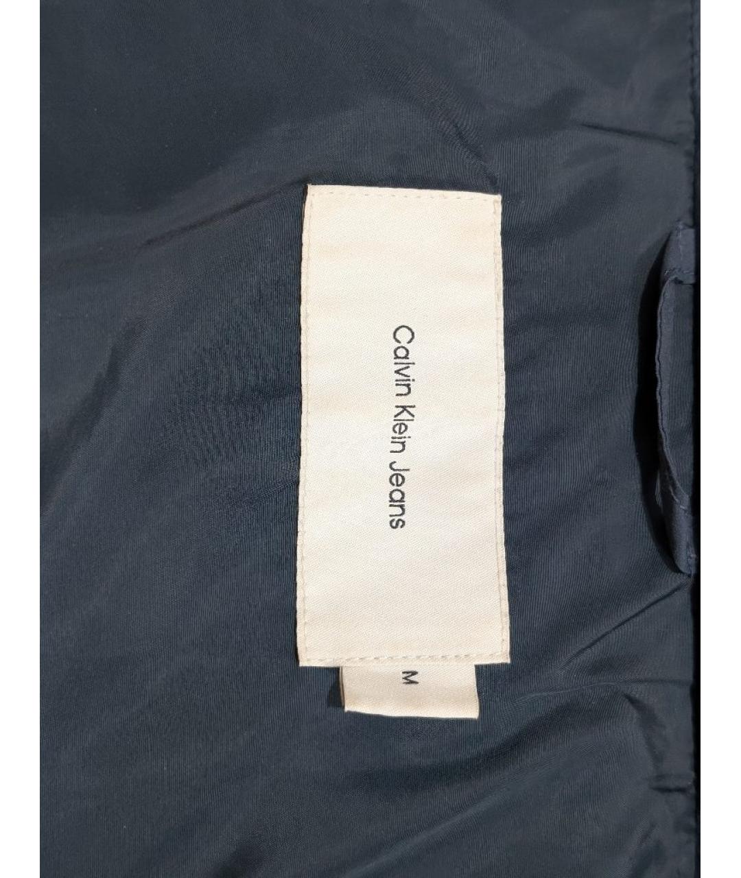 CALVIN KLEIN Синий полиэстеровый пуховик, фото 4