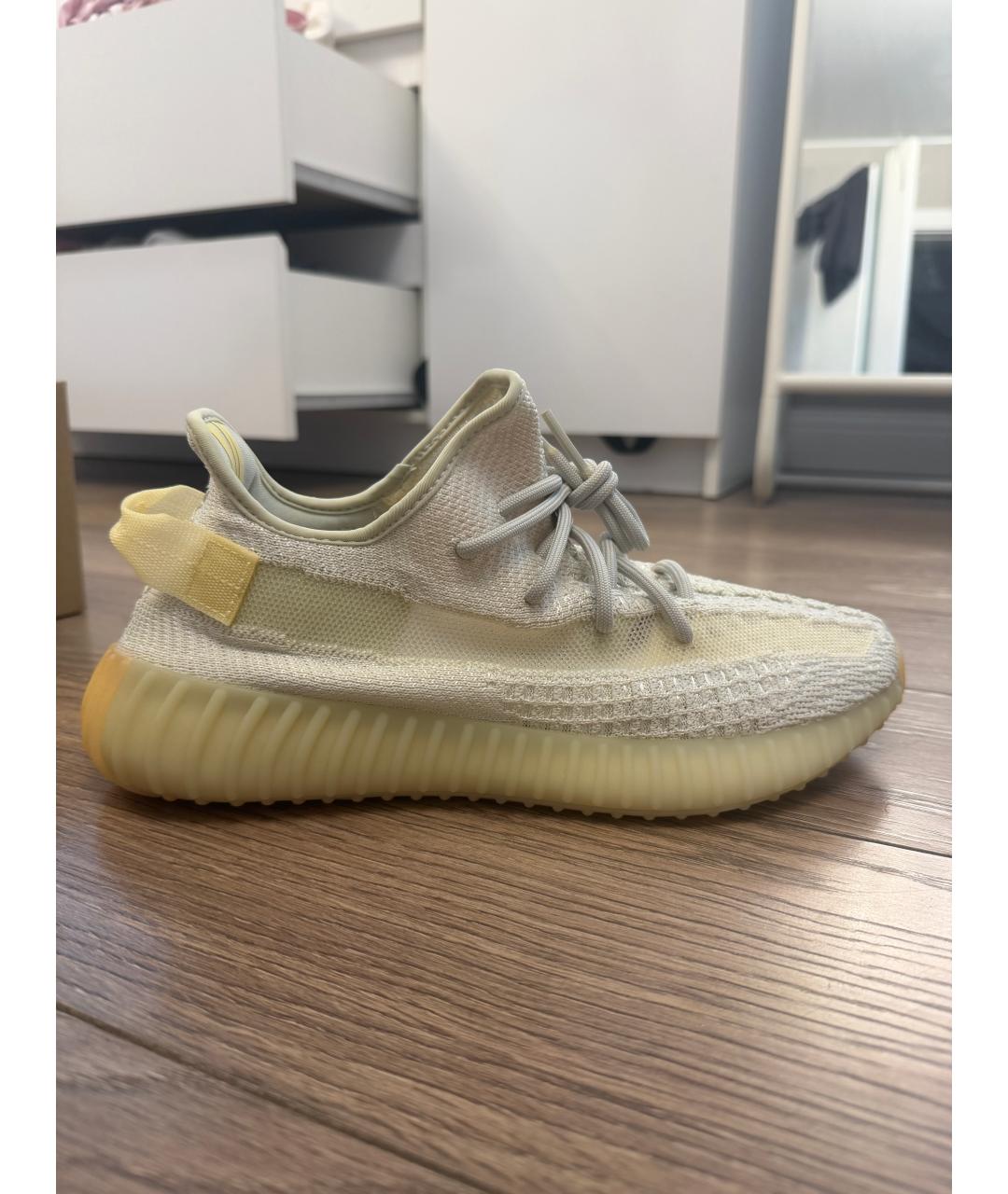 ADIDAS YEEZY Серые текстильные низкие кроссовки / кеды, фото 7
