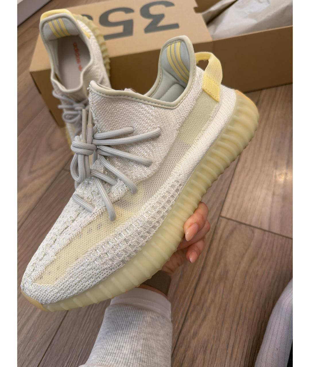 ADIDAS YEEZY Серые текстильные низкие кроссовки / кеды, фото 5