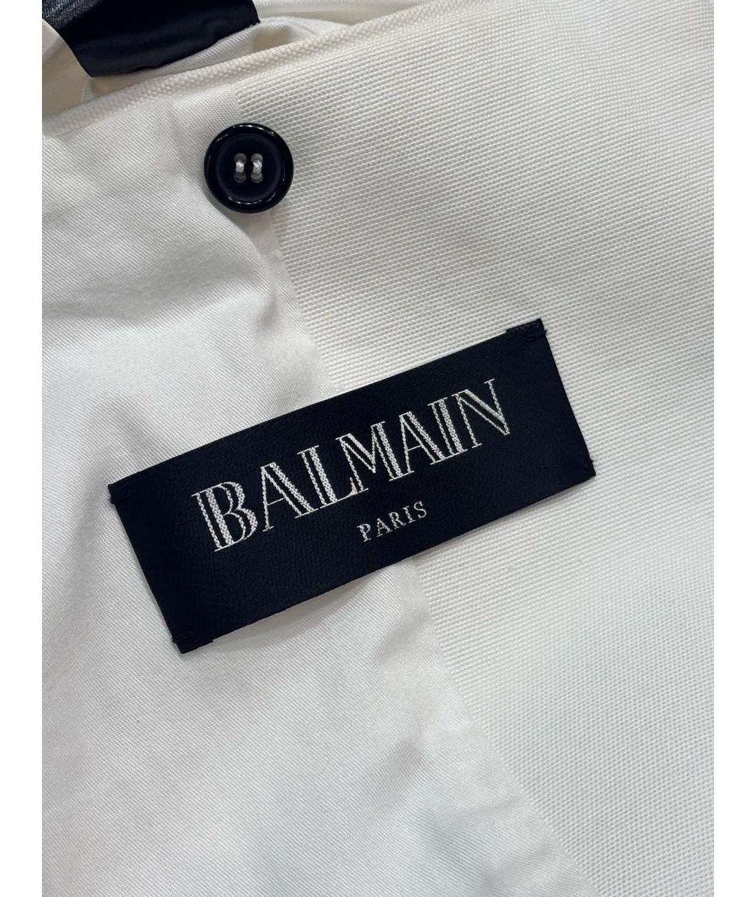 BALMAIN Белый хлопковый пиджак, фото 5