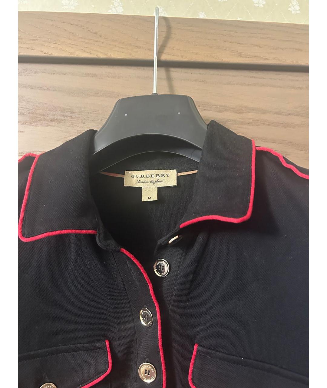 BURBERRY Черное вискозное повседневное платье, фото 3